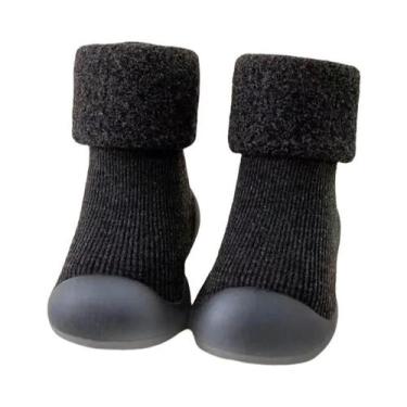 Imagem de Sapatos De Inverno Para Bebês Recém-Nascidos, Meias De Chão Quentes E 