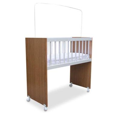 Imagem de Mini Berço Moisés Alegria Branco Amadeirado Com Colchão - Veronez