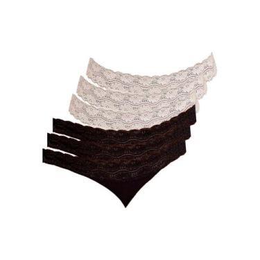 Imagem de Kit com 6 Calcinhas Biquíni Hope L 35320 Colorido, Branco, M