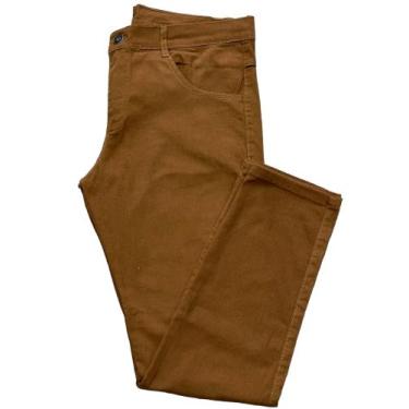 Imagem de calça masculina jeans e sarja slim c/elastano emporium black, Caramelo