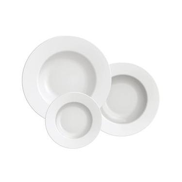Imagem de Conjunto com 12 Pratos Tramontina Maria Augusta em Porcelana - Branco