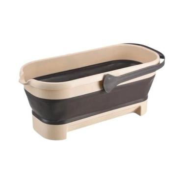 Imagem de Balde Retangular Portátil Dobrável De Grande Capacidade Com Alça Para 