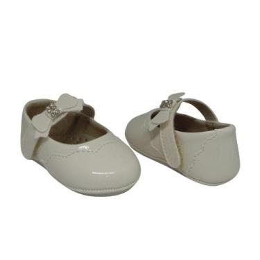 Imagem de Sapatinho de Bebe Sapatilha Laço Lateral Feminino Infantil Menina Mano