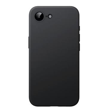 Imagem de JETech Capa Silicone Líquido para iPhone 16e 6,1 Polegadas 2025, Case Protetora de Corpo Inteiro com Toque Macio e Sedoso, Capinha Antirriscos com Forro de Microfibra (Preto)