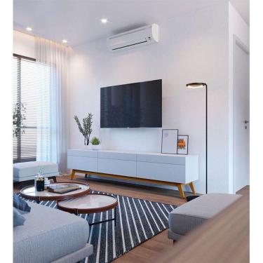 Imagem de Rack Bancada Ambiente Classic 3 Gavetas Branco Acetinado - Imcal