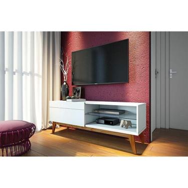 Imagem de Rack Bancada Ambiente Classic 1 Gaveta 1.4 Branco Acetinado - Imcal