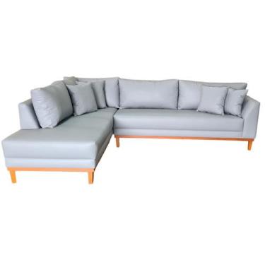 Imagem de Sofá  Canto Pierri Lado Esquerdo Tecido Corano Pé Base Madeira  280x20