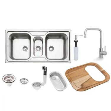 Imagem de Cuba de Sobrepor Inox Acetinado 100x50cm Marea Tramontina