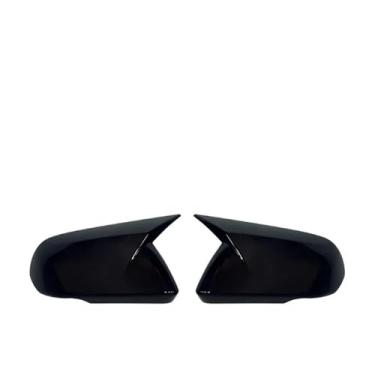 Imagem de Capa Para Espelho Lateral Do Carro Brilhante Preto/Fibra De Carbono Padrão Chifre Estilo Retrovisor Capa Para Espelho Lateral Compatível Com Ford Mustang 2015-2020(Style Black)