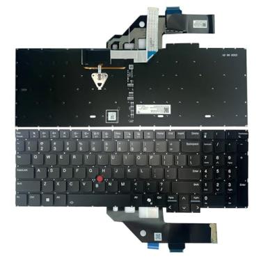 Imagem de GinTai Teclado para laptop preto US com substituição retroiluminada para Lenovo ThinkPad E16 Gen 2 21M5 21M6