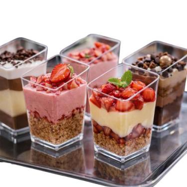Imagem de Copo Pic 071 Verrine Square Doces e Mousses 70ml C/ 10 Unid. - PLASTIL