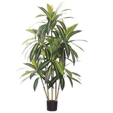 Imagem de SLGGPJBU Plantas falsas planta artificial decoração sala de estar árvore artificial em vaso simulação vasos plantas artificiais para casa plantas artificiais internas ao ar livre, 180 cm