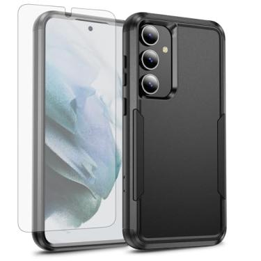 Imagem de Capa de celular para Samsung Galaxy S24 Plus/S25 Plus S24+ S25+ 5G com protetor de tela, carregamento sem fio, suporte rígido Defender de três camadas S24Plus 24S + S 24 24+ S25Plus 25S 25+ SM-S936U