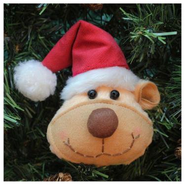 Imagem de Enfeite Pendente Para árvore De Natal Ursinho 15cm 4 Unidades
