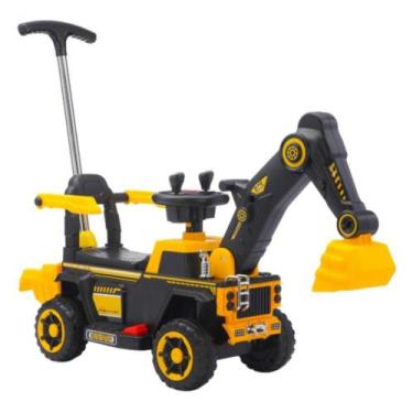 Imagem de Retroescavadeira Elétrica 6V Com Pá Móvel E Alça - Amarela - Unitoys