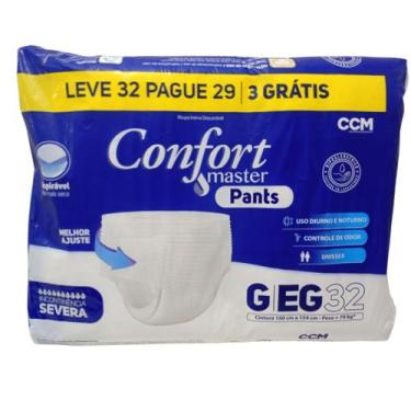 Imagem de Kit 32 Fraldas Geriátrica Confort Master Pants, G-EG