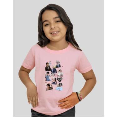 Imagem de Camiseta Infantil Banda Stray Kids Camisa K-pop - MB Sports, Rosa, Cla
