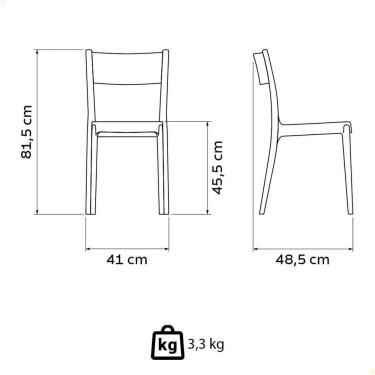 Imagem de Conjunto 4 Cadeiras Diana Tramontina Preta em Polipropileno 92030409