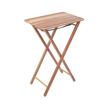 Imagem de Bancada de Madeira Teca para Churrasco Tramontina 58 x 38 cm Natural