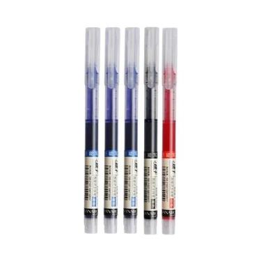 Imagem de Canetas De Gel Líquido Retas De Secagem Rápida, Preto E Azul, 05mm, Gr