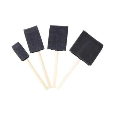 Imagem de Pincéis De Esponja Para Artesanato Infantil Com Cabo De Madeira Para P