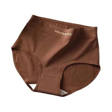 Imagem de Calcinhas De Algodão Sem Costura Para Mulheres plus Size, 5 Peças, Con