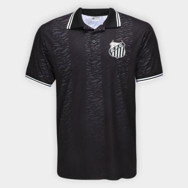 Imagem de Camisa Polo Santos Masculina - Surf Center, Preto, G