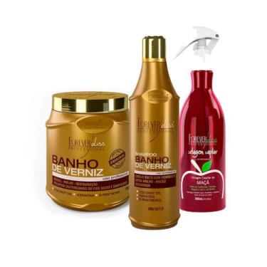 Imagem de Kit Mega Banho de Verniz e Vinagre de Maçã Forever Liss - Forever Liss