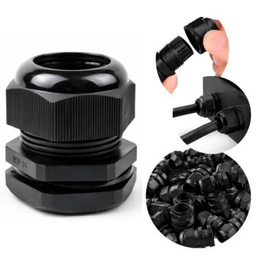 Imagem de Kit 10 Prensa Cabo Conector BSP 2 Nylon - Preto - Stark Electric