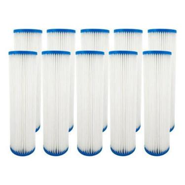 Imagem de Refil Filtro Plissado Lavável 10 Polegadas X 2 1/2 10 Peças Branco - R