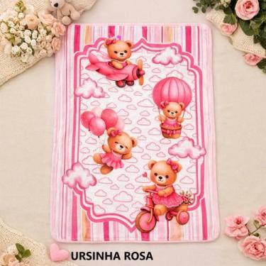 Imagem de Cobertor Manta de Bebê Flannel 01 peça Infantil 1,0x1,40cm Microfibra 