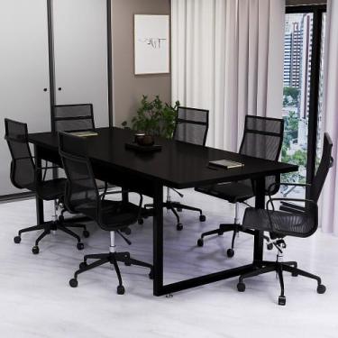 Imagem de Mesa de Reunião Industrial 2,00 x 0,90 - Maiart, Preto