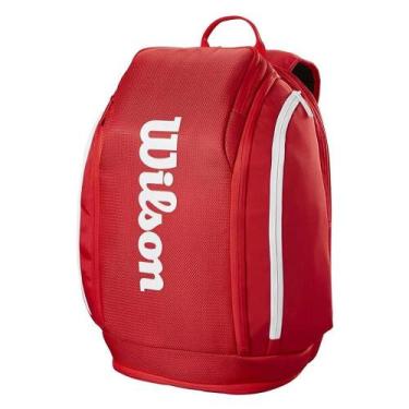 Imagem de Mochila de Tenis Wilson Super Tour Red 49 Litros Vermelha