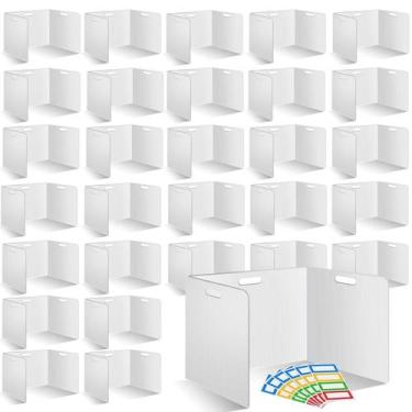 Imagem de Divisórias para Mesa ZSMKJIAYE 30 unidades Plástico Impermeável 35x44 