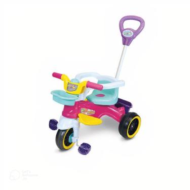 Imagem de Triciclo Infantil Maral Play Trike Rosa Passeio e Pedal