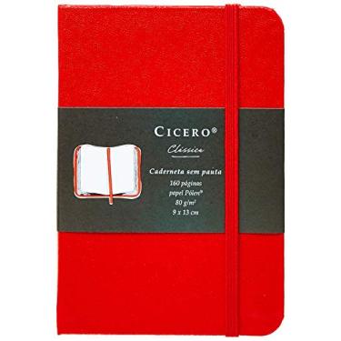 Imagem de Cicero Clássica Caderneta Capa Dura de 160 Páginas, Vermelho, 9 x 13 cm