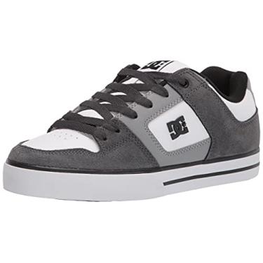 Imagem de DC Sapato de skate cano baixo casual puro, Cinza/Branco, 8