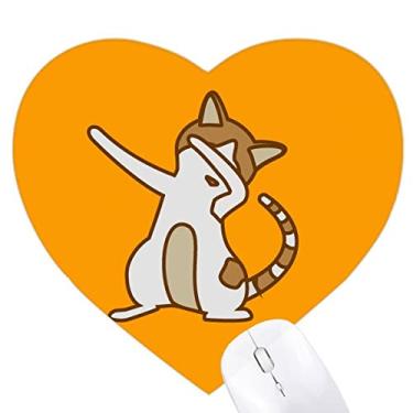 Imagem de Óculos salpicados para gatos Art Déco Fashion Heart Mousepad Tapete de borracha para escritório