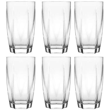 Imagem de Jogo de Copos de Vidro 410ml com 6 Peças Capri Long Drink Nadir Figueiredo Transparente