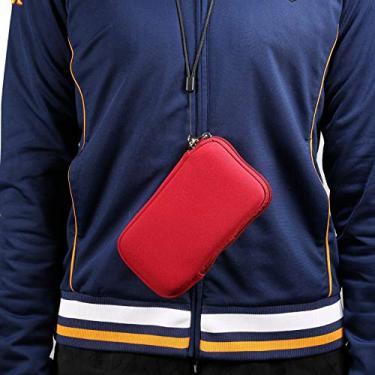 Imagem de LVSHANG Capa de coldre para telefone neoprene capa para celular, bolsa celular universal de 13,6 cm com zíper para iPhone 12 Mini, SE 2020,11 Pro, PP, X, 8,6 (alça para cordões) (cor: vermelha)