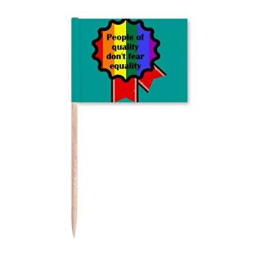Imagem de People Of Quality Don't Fear Igualdade Palito de Dente Marcador Topper Decoração de Festa