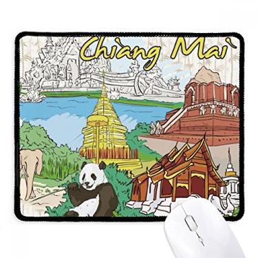 Imagem de Tapete de borracha para jogos Chiang Mai Panda Temple da Tailândia com borda costurada