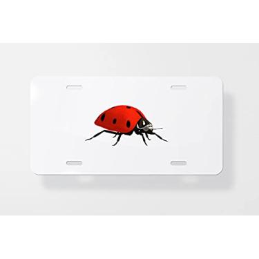 Imagem de Capa para placa de carro Ladybug 2 – Capa para placa de carro – Capa para placa de carro 15 x 30 cm