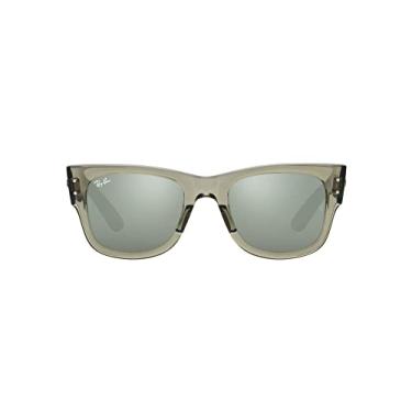 Imagem de Óculos de Sol Ray-Ban Mega Wayfarer 0RB0840S 66355C Tam 51 / Verde - Lentes Cinza Espelhado
