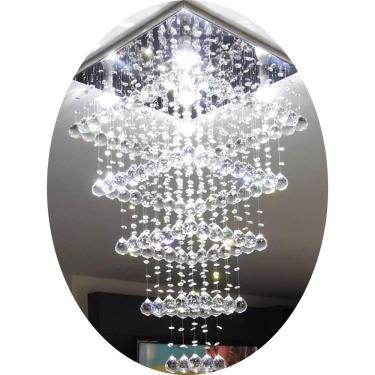 Imagem de Lustre De Cristal Para Vão De Escada, Pé Direito Duplo