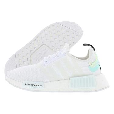 Imagem de adidas Originals T nis feminino NMD_r1's, Nuvem, branco/nuvem, branco, menta transparente, 9.5