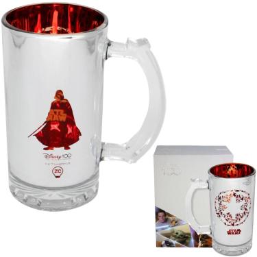 Imagem de Caneca Chopp Darth Vader Vidro Pintura Eletrostática 450ML Oficial Star Wars