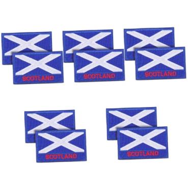 Imagem de Operitacx 10 Pcs remendo escocês da escócia calça jeans Patches de roupa escocesa Patches de vestuário escocês decoração acessório de roupa remendos de roupas DIY ar livre