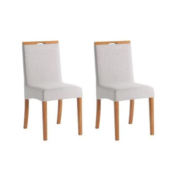 Imagem de Conjunto 2 Cadeiras para Sala de Jantar Romana Cinza
