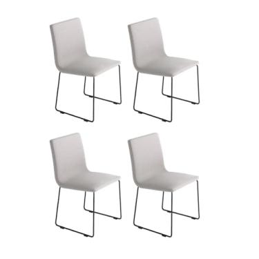 Imagem de Conjunto 4 Cadeiras para Sala de Jantar Prime Cinza